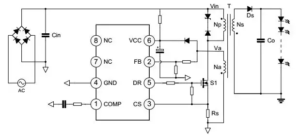 <a href='http://www.cekoo.cn' class='text_a'>LED恒流驅(qū)動(dòng)電源</a>電路